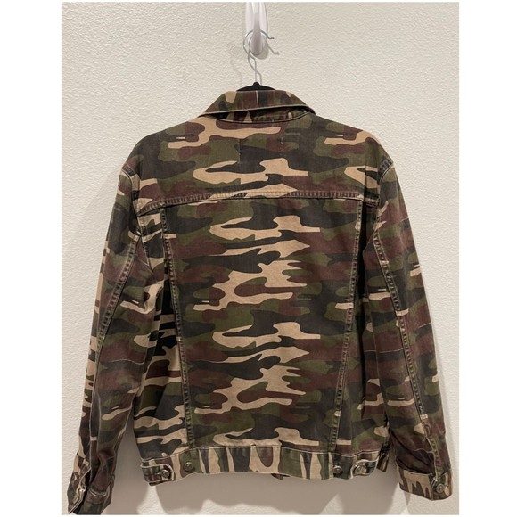 PILCRO AND THE LETTERPRESS Camo Buttons Jean Jacket - Picture 5 of 6